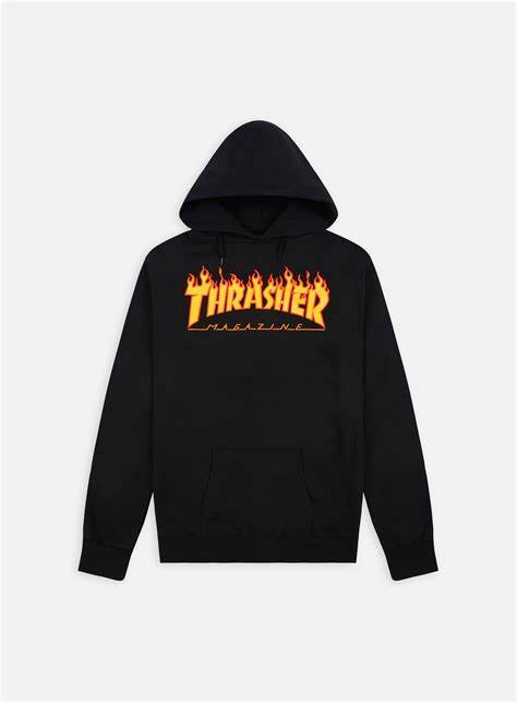 TRASHER FLAME LOGO HOOD