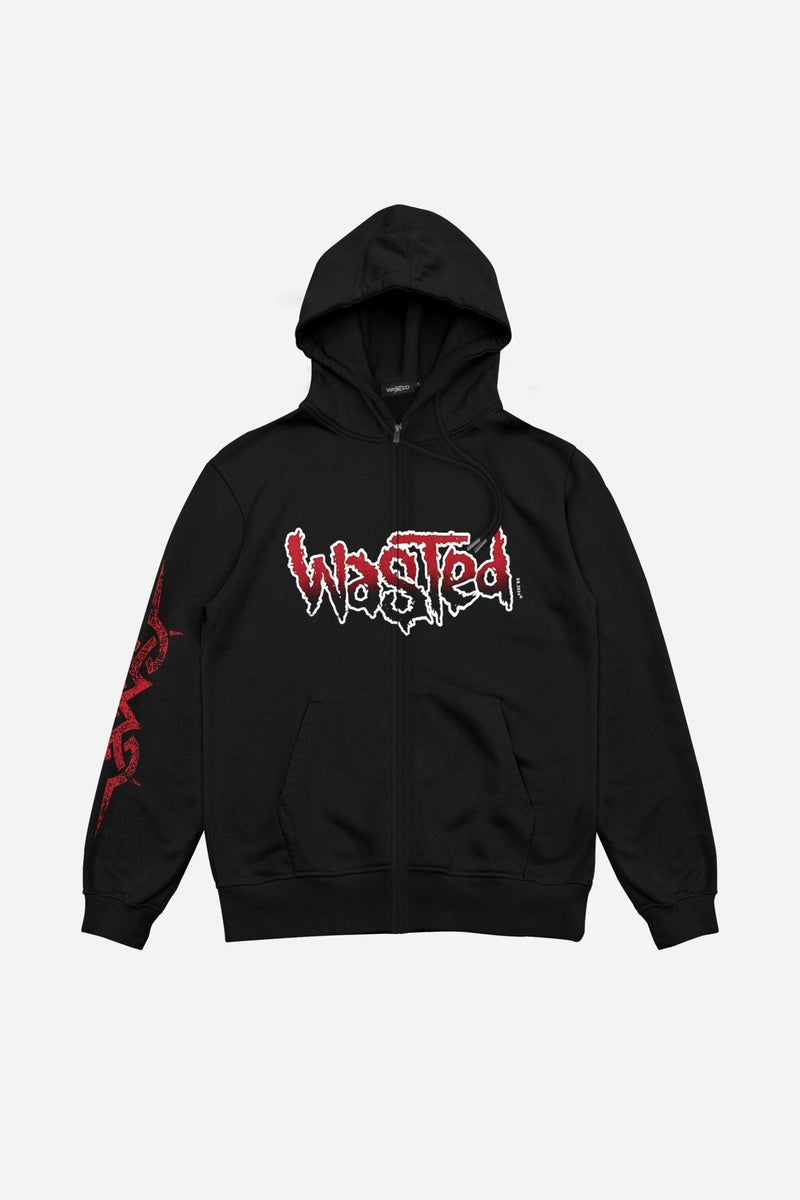 WASTED HOODIE ZIP BLIND